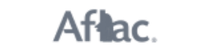 Aflac insurance company logo in black italic text on white background